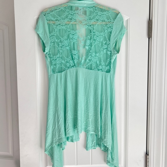 Ambiance Apparel Mint Green Cardigan - Picture 4 of 5